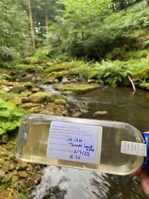 Thrope Lane Side. In a beautiful wooded section off the road between Scar House and Lofthouse Steep valley on the other side of the Nidd